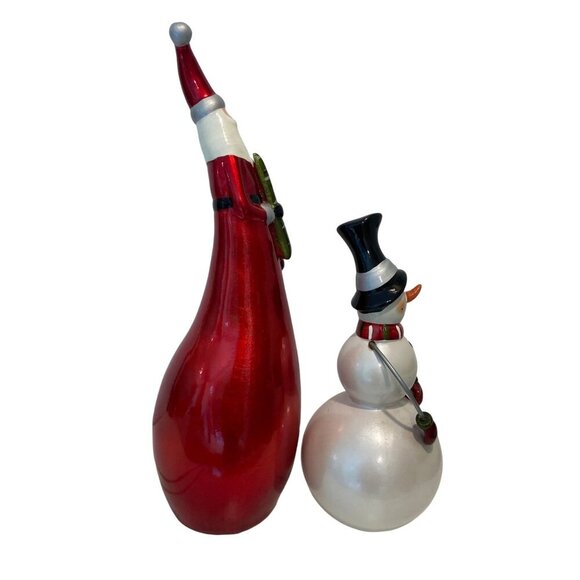 Santa & Snowman Ceramic Christmas home Decor Set Holidays decoration Christmas - Picture 12 of 14